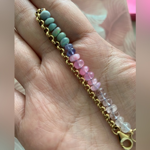 Encirkled Jewelry Half & Half Bracelet Cotton Candy 7” - Picture 7 of 9